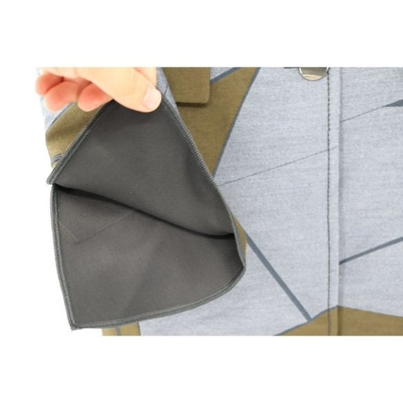 piazza sempione coat womens 42 wool blend geometric‎ colorblock button up jacket - Picture 4 of 16